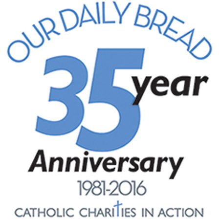 Catholic Charities Our Daily Bread anniversary badge