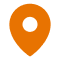Navigation point icon in orange hue