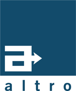 Altro logo with arrow and text