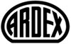 Black ARDEX emblem with bold lettering