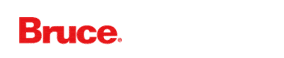Bruce brand name in bold red