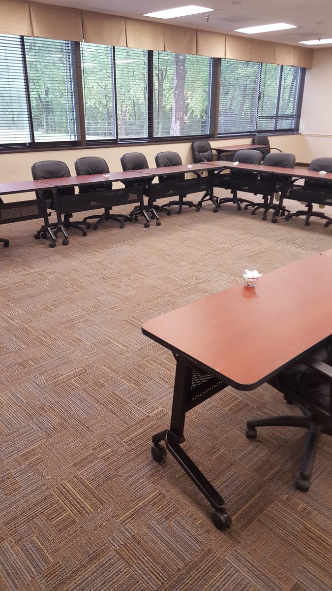 Meeting room with chairs and tables