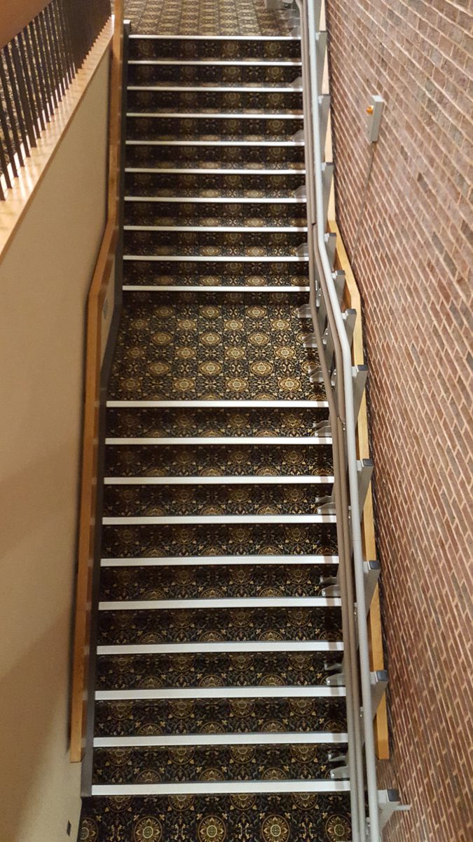 Decorative stairs with handrails